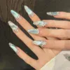 Handmade Nail Studs – Elegant & Exquisite Designs for Nail Art-585-1 A set of handmade nail studs in various elegant designs, perfect for adding a sophisticated touch to your nail art.