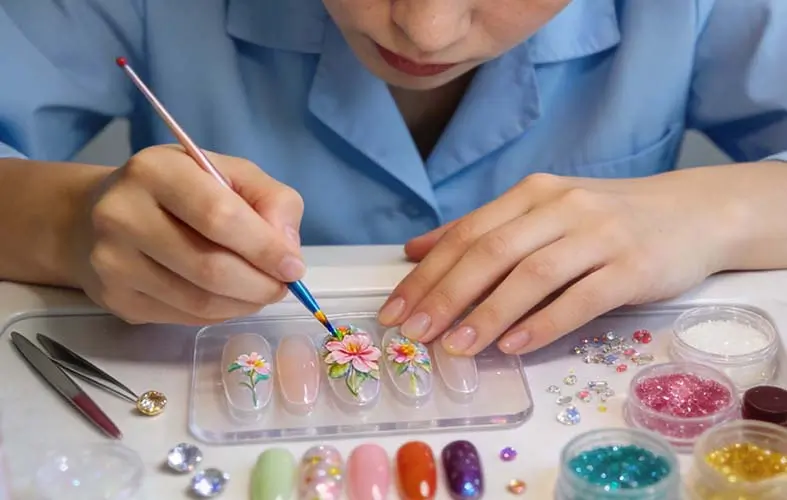 Reusable Press-on Nails 5 Handmade Press-on Nails