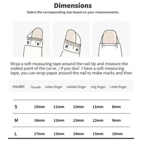 001 Handmade Luxury Press-on Nails | Reusable Custom Nail Art Set