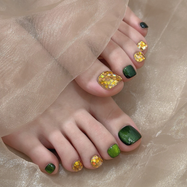 001 Handmade Luxury Press-on Nails | Reusable Custom Nail Art Set
