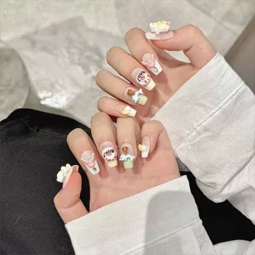 Handmade Nail Studs – Elegant & Exquisite Designs for Nail Art-2408-1 A set of handmade nail studs in various elegant designs, perfect for adding a sophisticated touch to your nail art.