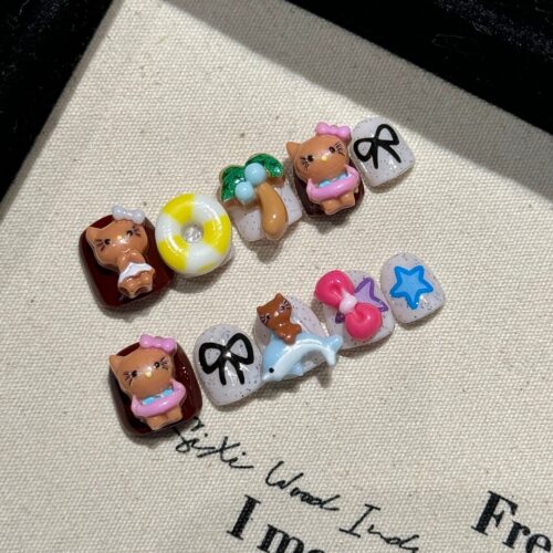 Handmade Luxury Press-on Nails | Reusable Custom Nail Art Set