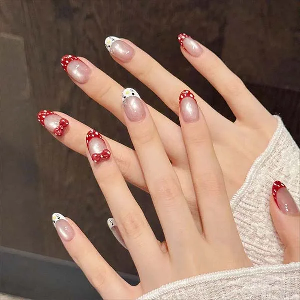 A set of handmade nail studs in various elegant designs, perfect for adding a sophisticated touch to your nail art.