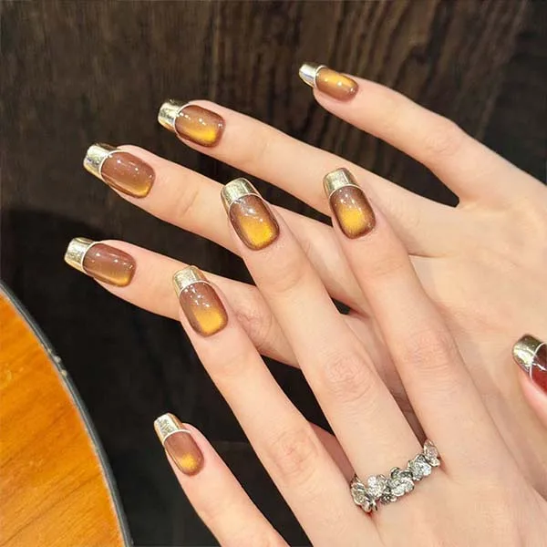 A set of handmade nail studs in various elegant designs, perfect for adding a sophisticated touch to your nail art.